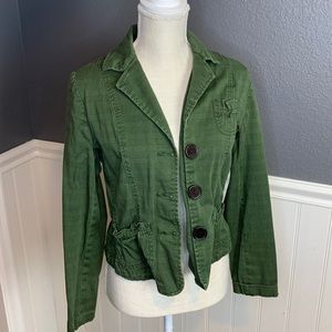 ••SOLD•• Army Green Plaid Blazer